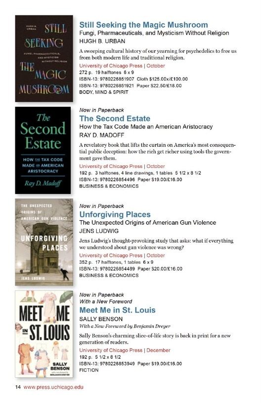 University of Chicago Press Fall 2026 International Catalog Weekly Ad January 1 - December 31, 2026