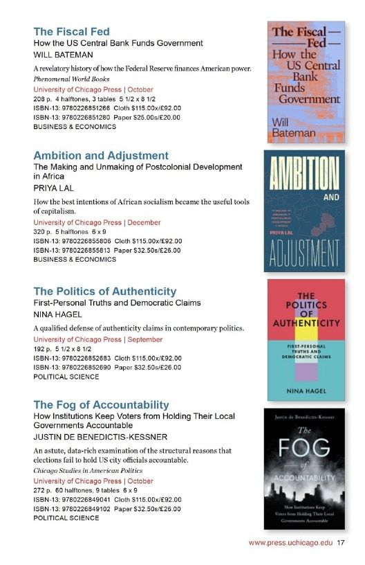 University of Chicago Press Fall 2026 International Catalog Weekly Ad January 1 - December 31, 2026