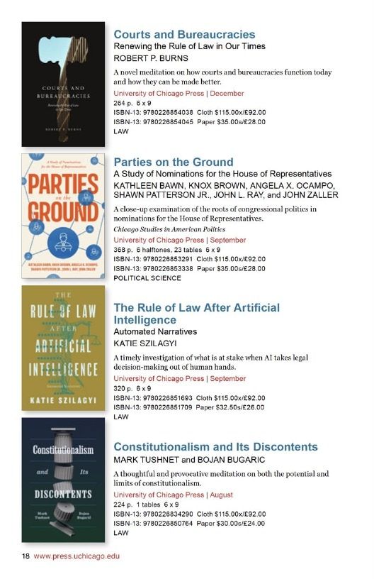 University of Chicago Press Fall 2026 International Catalog Weekly Ad January 1 - December 31, 2026