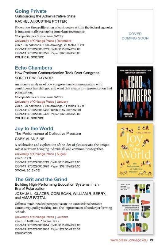 University of Chicago Press Fall 2026 International Catalog Weekly Ad January 1 - December 31, 2026