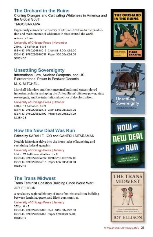 University of Chicago Press Fall 2026 International Catalog Weekly Ad January 1 - December 31, 2026