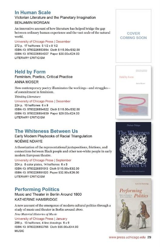 University of Chicago Press Fall 2026 International Catalog Weekly Ad January 1 - December 31, 2026