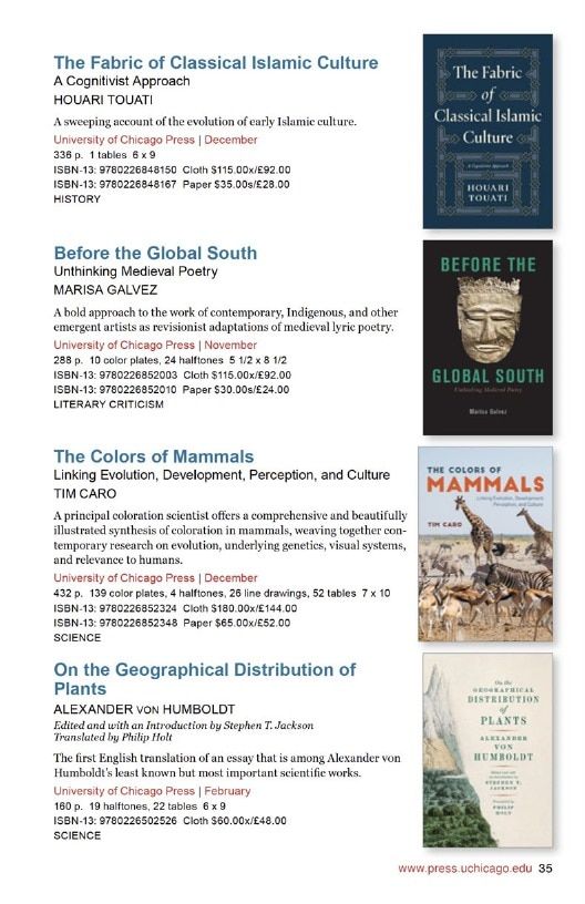 University of Chicago Press Fall 2026 International Catalog Weekly Ad January 1 - December 31, 2026