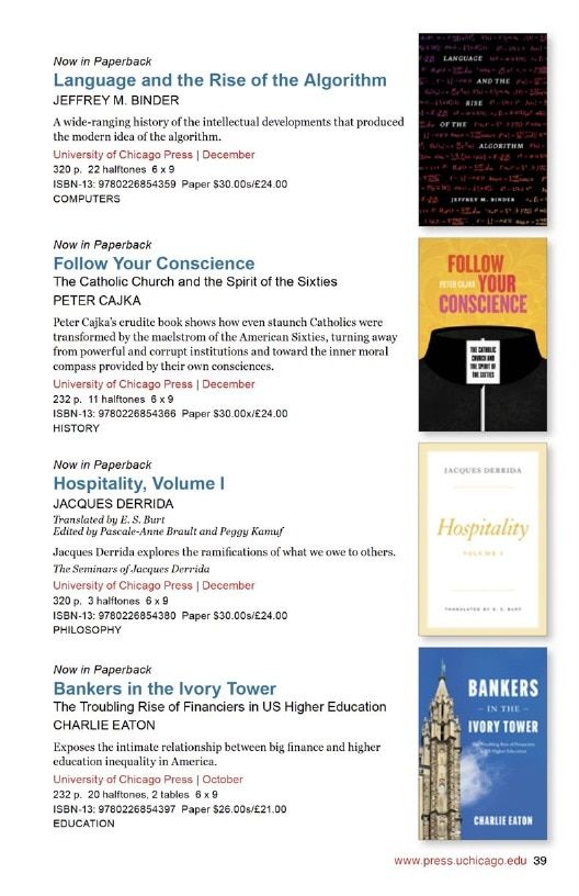 University of Chicago Press Fall 2026 International Catalog Weekly Ad January 1 - December 31, 2026