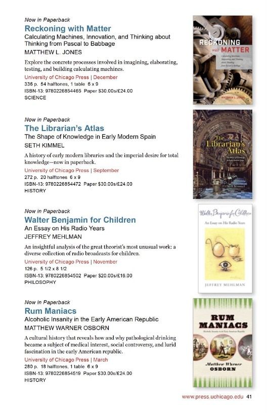 University of Chicago Press Fall 2026 International Catalog Weekly Ad January 1 - December 31, 2026