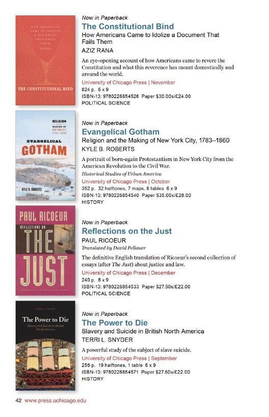 University of Chicago Press Fall 2026 International Catalog Weekly Ad January 1 - December 31, 2026