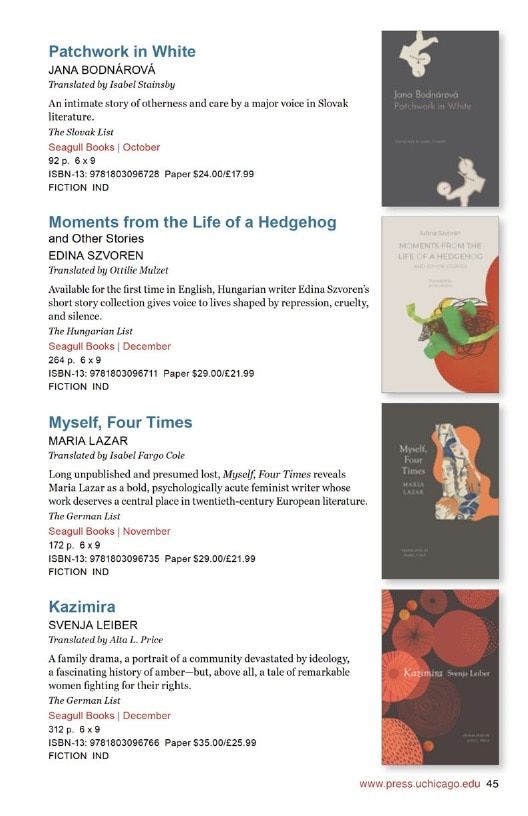 University of Chicago Press Fall 2026 International Catalog Weekly Ad January 1 - December 31, 2026