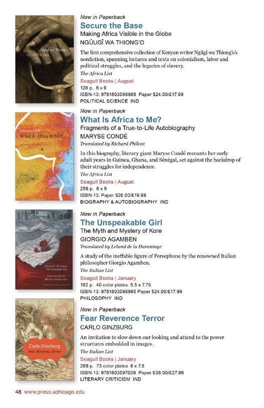 University of Chicago Press Fall 2026 International Catalog Weekly Ad January 1 - December 31, 2026