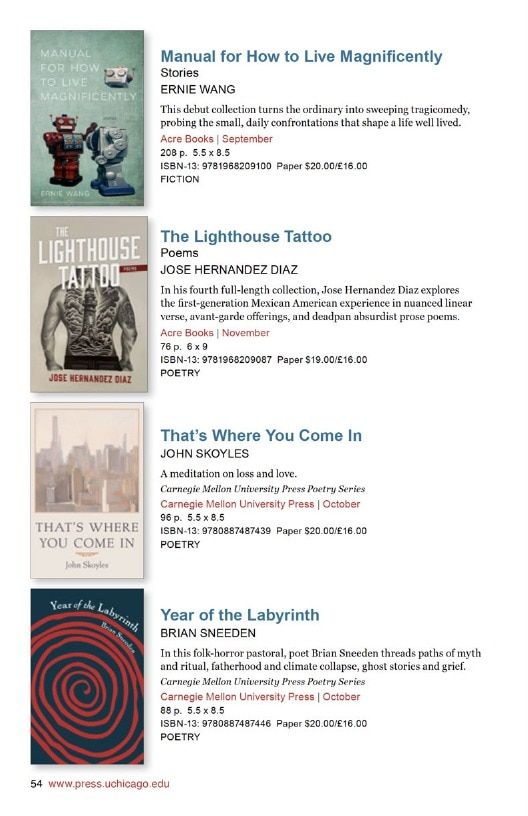 University of Chicago Press Fall 2026 International Catalog Weekly Ad January 1 - December 31, 2026