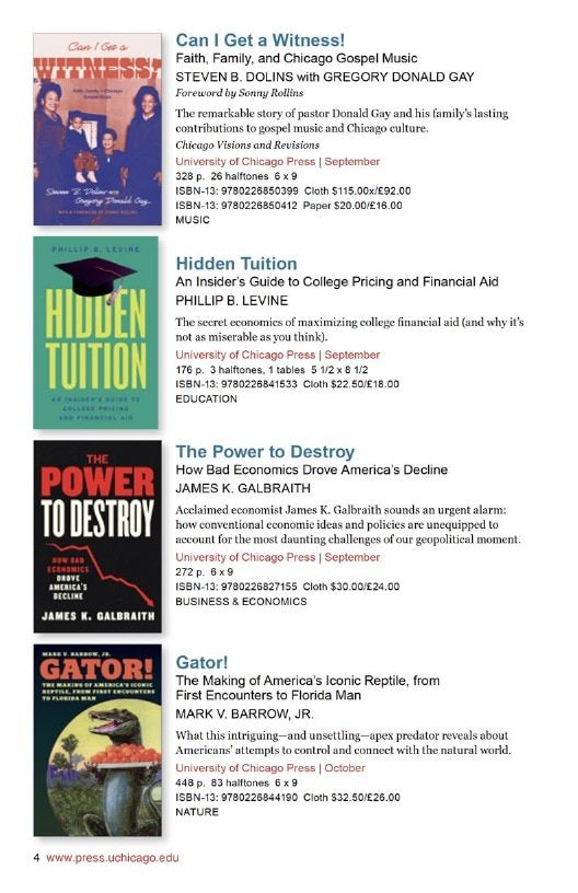 University of Chicago Press Fall 2026 International Catalog Weekly Ad January 1 - December 31, 2026
