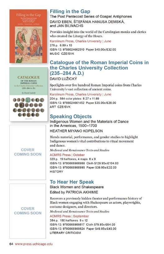 University of Chicago Press Fall 2026 International Catalog Weekly Ad January 1 - December 31, 2026