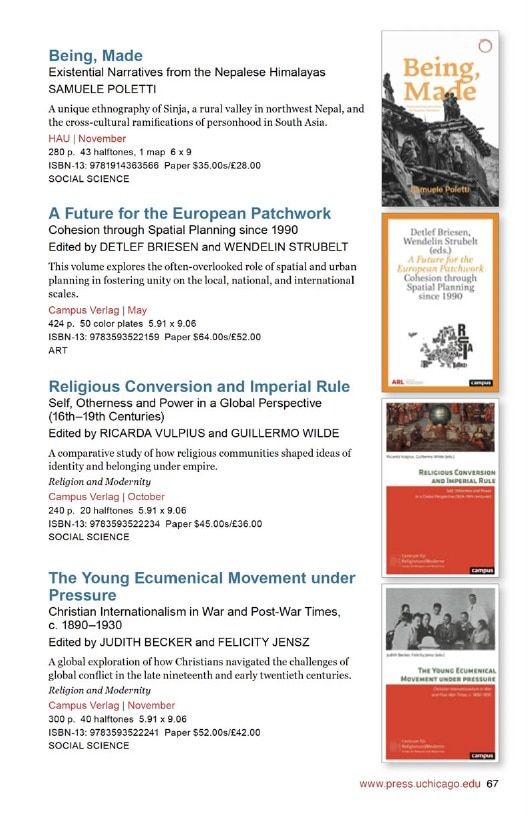 University of Chicago Press Fall 2026 International Catalog Weekly Ad January 1 - December 31, 2026