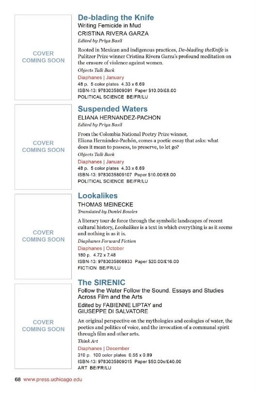 University of Chicago Press Fall 2026 International Catalog Weekly Ad January 1 - December 31, 2026