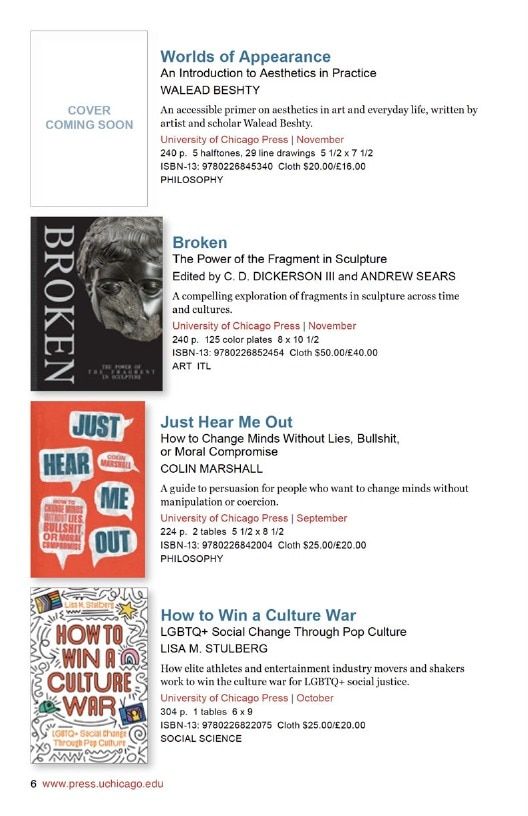 University of Chicago Press Fall 2026 International Catalog Weekly Ad January 1 - December 31, 2026