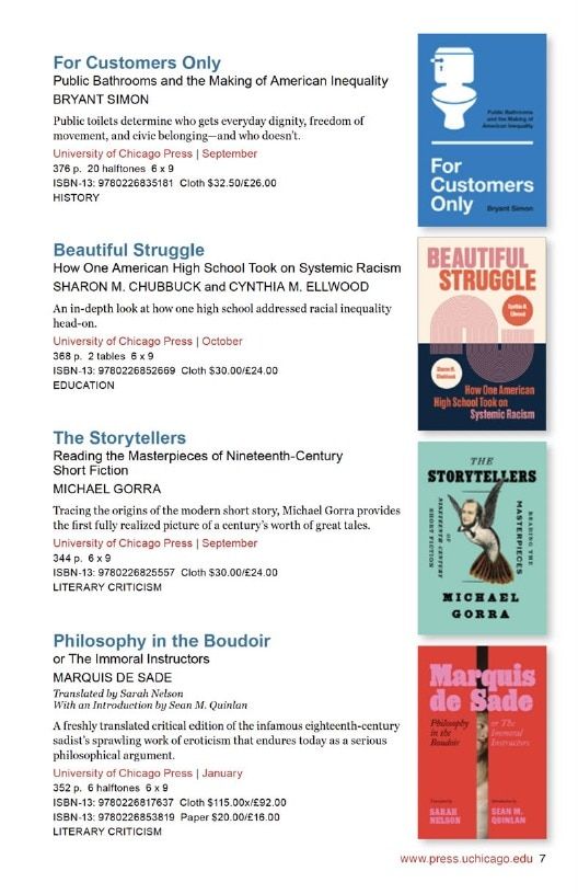 University of Chicago Press Fall 2026 International Catalog Weekly Ad January 1 - December 31, 2026