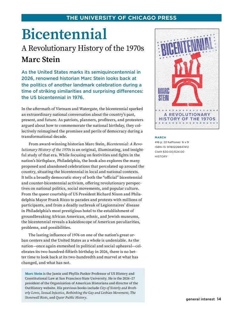 University of Chicago Press Spring 2026 Catalog Weekly Ad January 1 - December 31, 2026