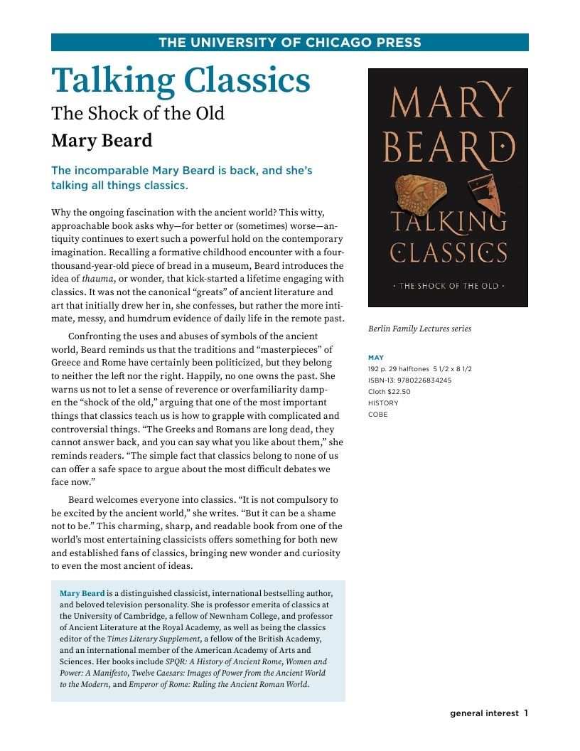 University of Chicago Press Spring 2026 Catalog Weekly Ad January 1 - December 31, 2026