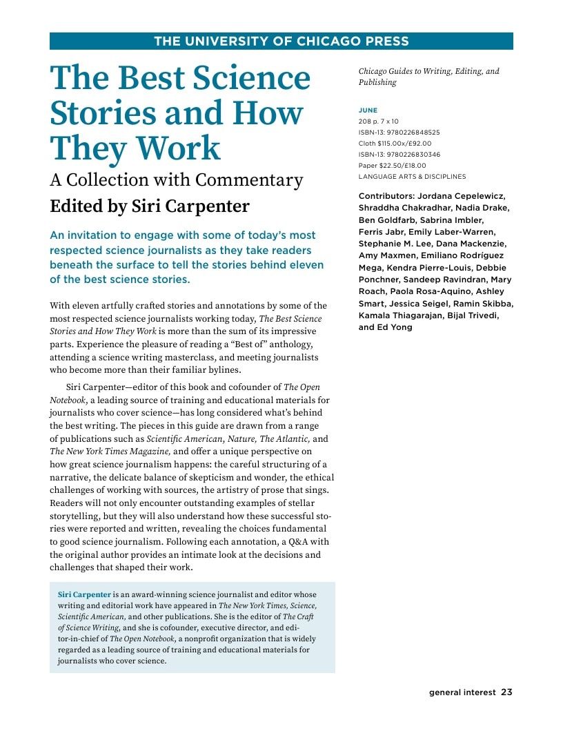 University of Chicago Press Spring 2026 Catalog Weekly Ad January 1 - December 31, 2026