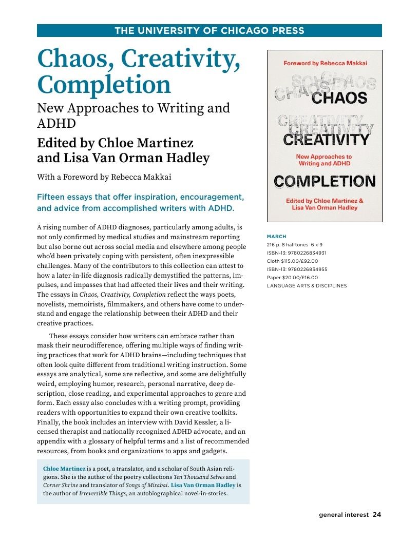 University of Chicago Press Spring 2026 Catalog Weekly Ad January 1 - December 31, 2026