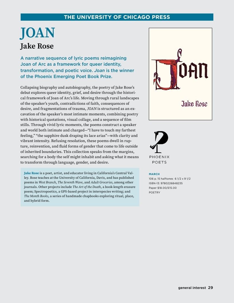 University of Chicago Press Spring 2026 Catalog Weekly Ad January 1 - December 31, 2026
