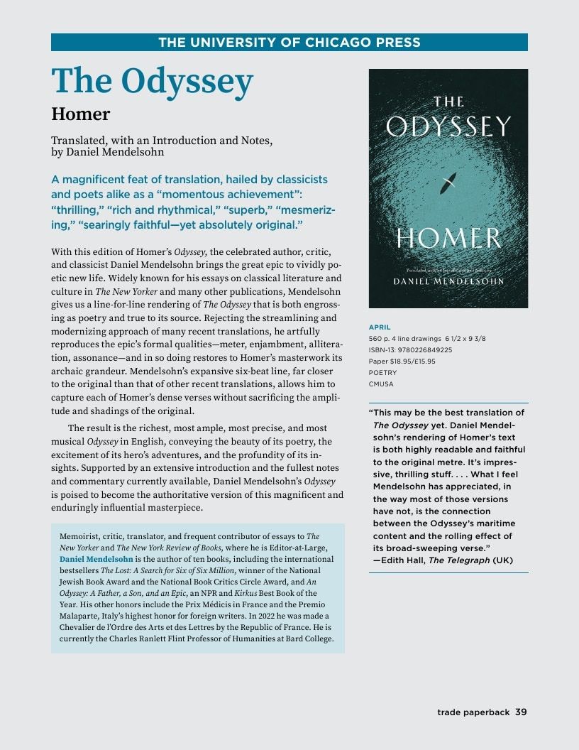University of Chicago Press Spring 2026 Catalog Weekly Ad January 1 - December 31, 2026