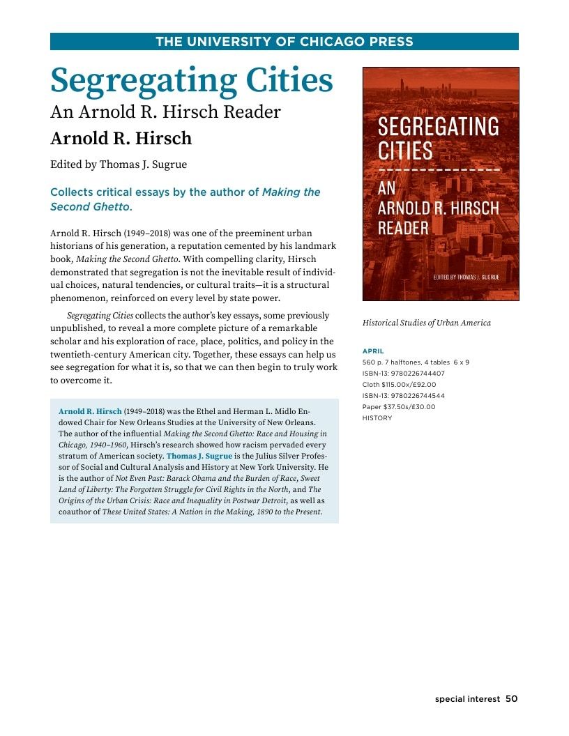 University of Chicago Press Spring 2026 Catalog Weekly Ad January 1 - December 31, 2026