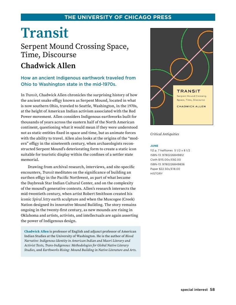 University of Chicago Press Spring 2026 Catalog Weekly Ad January 1 - December 31, 2026