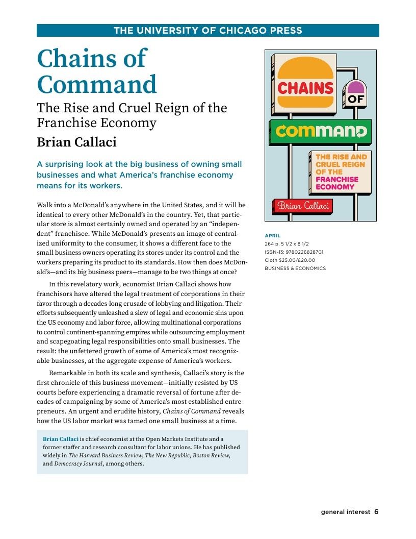 University of Chicago Press Spring 2026 Catalog Weekly Ad January 1 - December 31, 2026