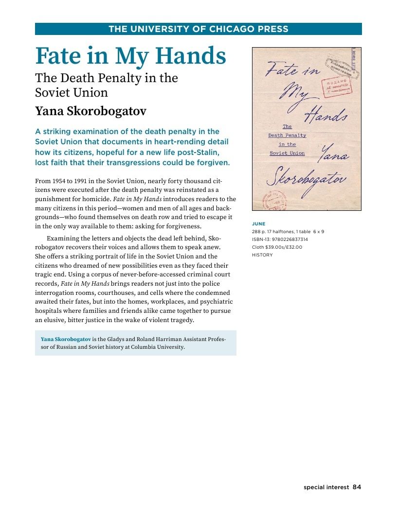 University of Chicago Press Spring 2026 Catalog Weekly Ad January 1 - December 31, 2026