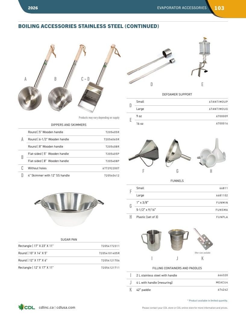 CDL USA Maple Equipment Catalog Weekly Ad January 1 - December 31, 2026