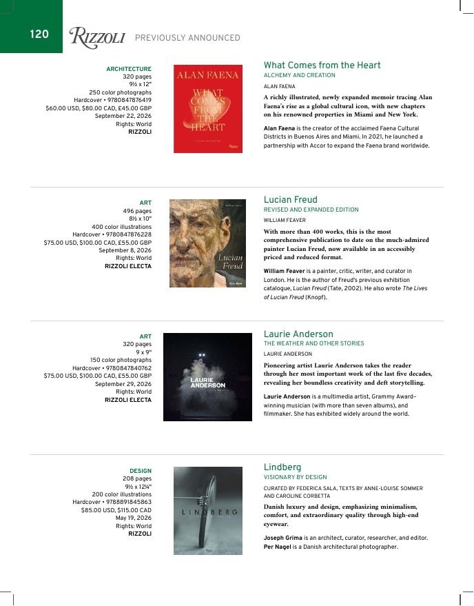 Rizzoli New York Fall 2026 Catalog Weekly Ad January 1 - December 31, 2026