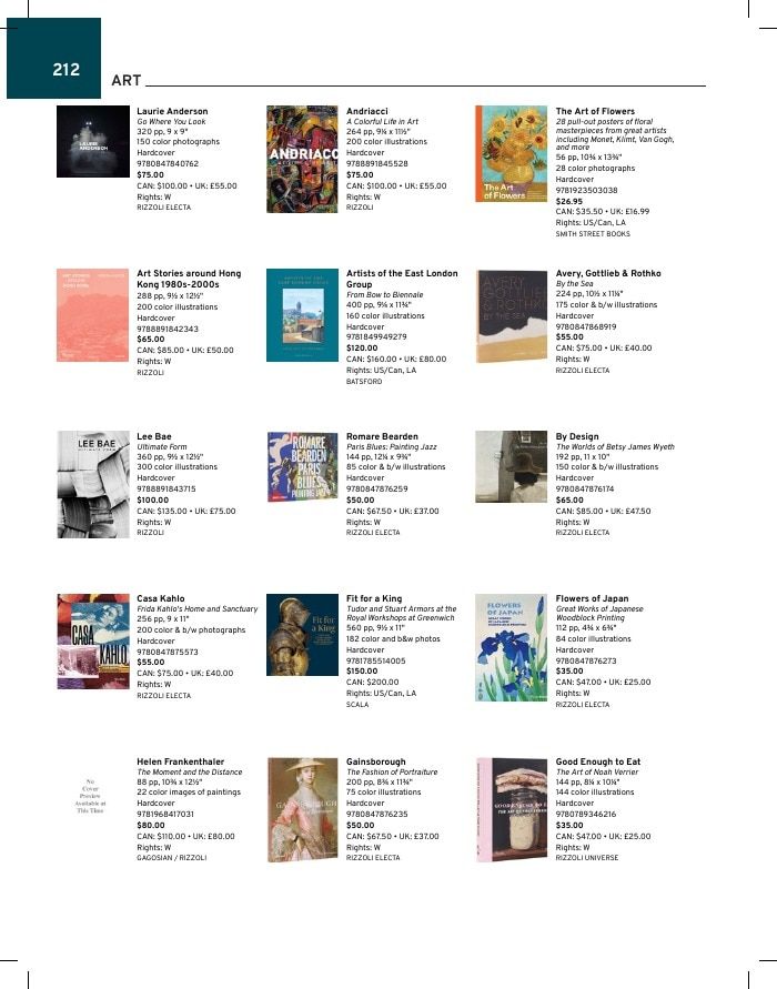Rizzoli New York Fall 2026 Catalog Weekly Ad January 1 - December 31, 2026