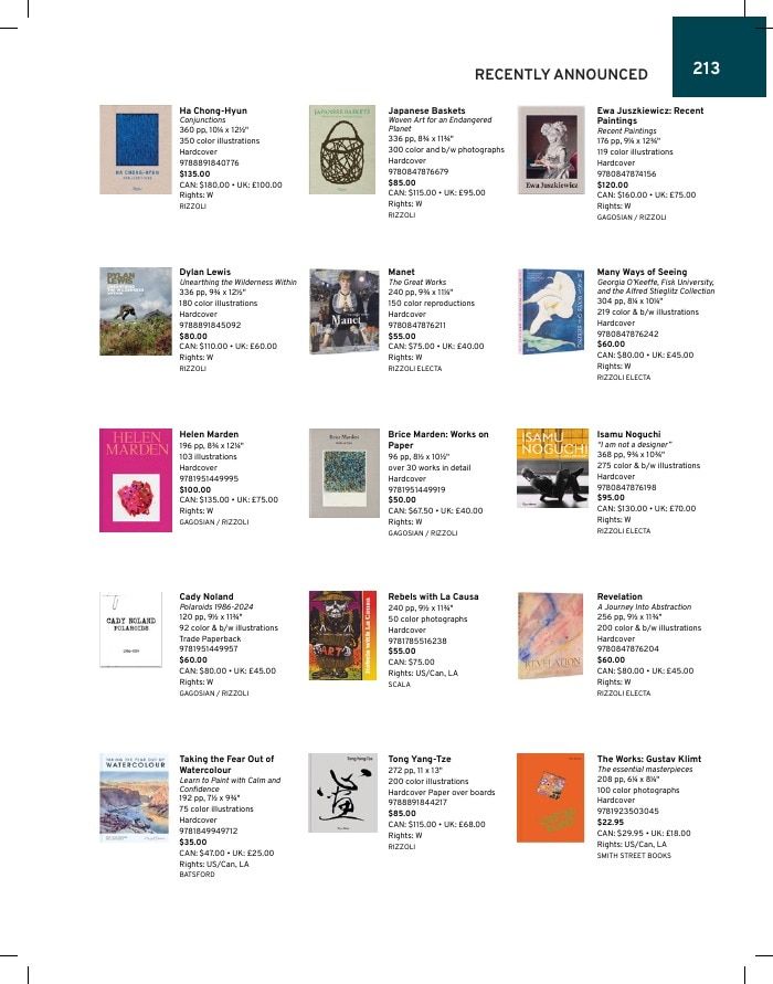 Rizzoli New York Fall 2026 Catalog Weekly Ad January 1 - December 31, 2026