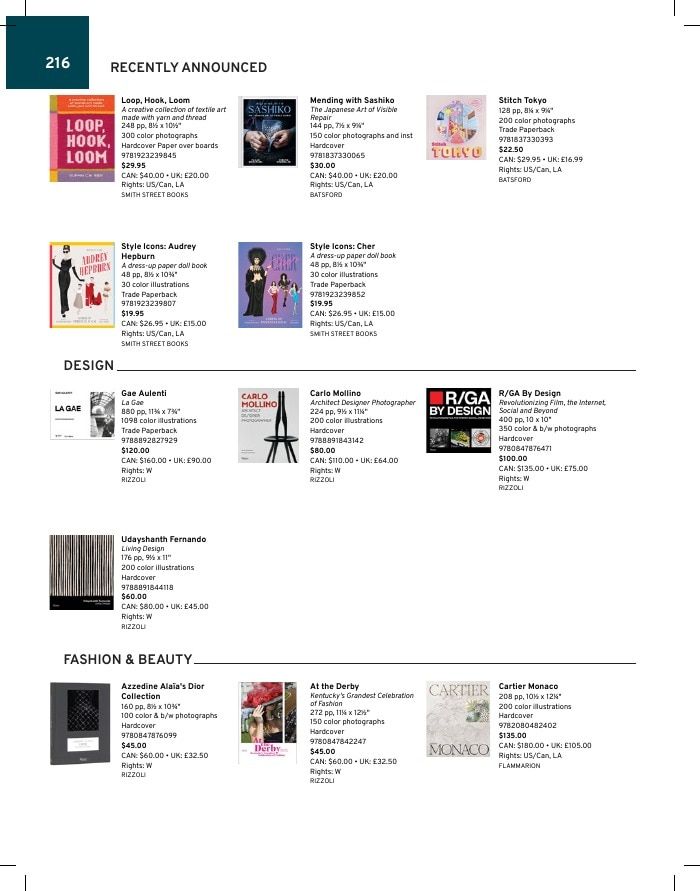 Rizzoli New York Fall 2026 Catalog Weekly Ad January 1 - December 31, 2026