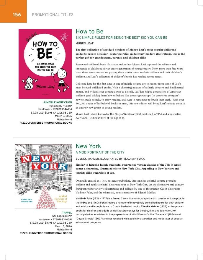 Rizzoli New York Spring 2026 Catalog Weekly Ad January 1 - December 31, 2026