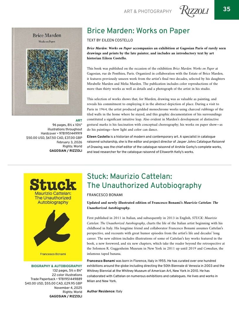 Rizzoli New York Spring 2026 Catalog Weekly Ad January 1 - December 31, 2026