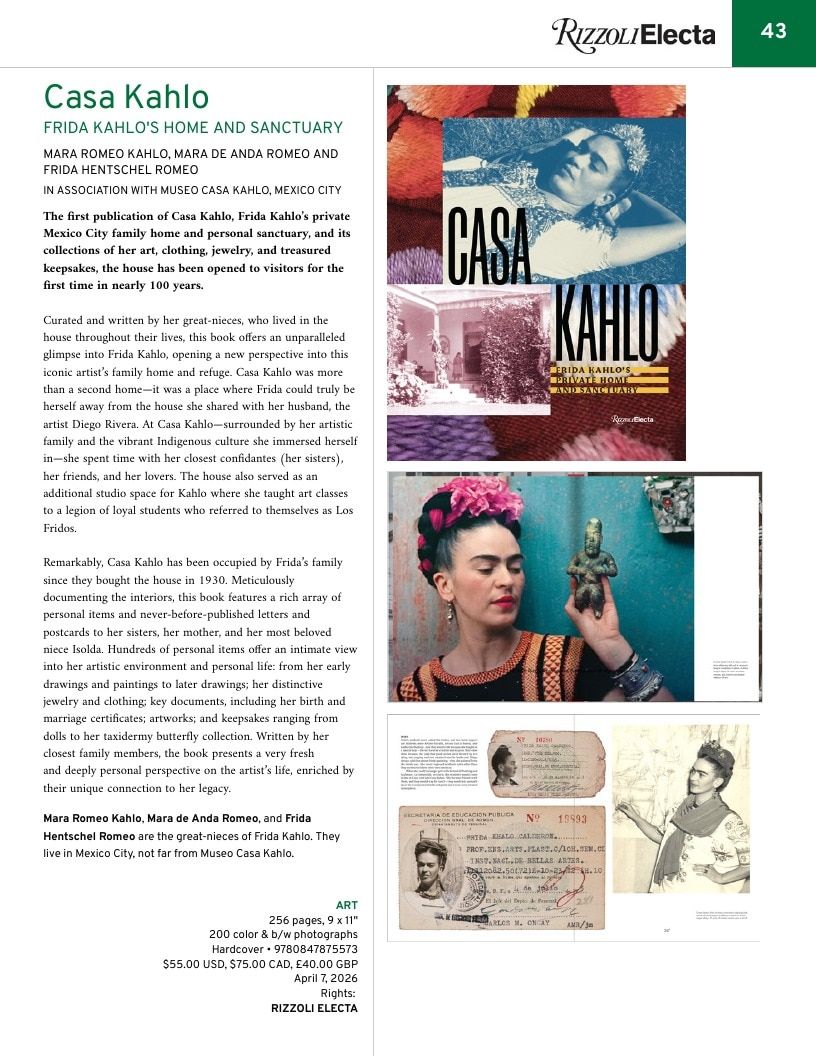 Rizzoli New York Spring 2026 Catalog Weekly Ad January 1 - December 31, 2026