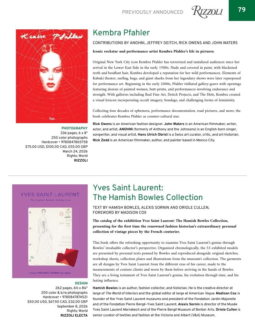 Rizzoli New York Spring 2026 Catalog Weekly Ad January 1 - December 31, 2026