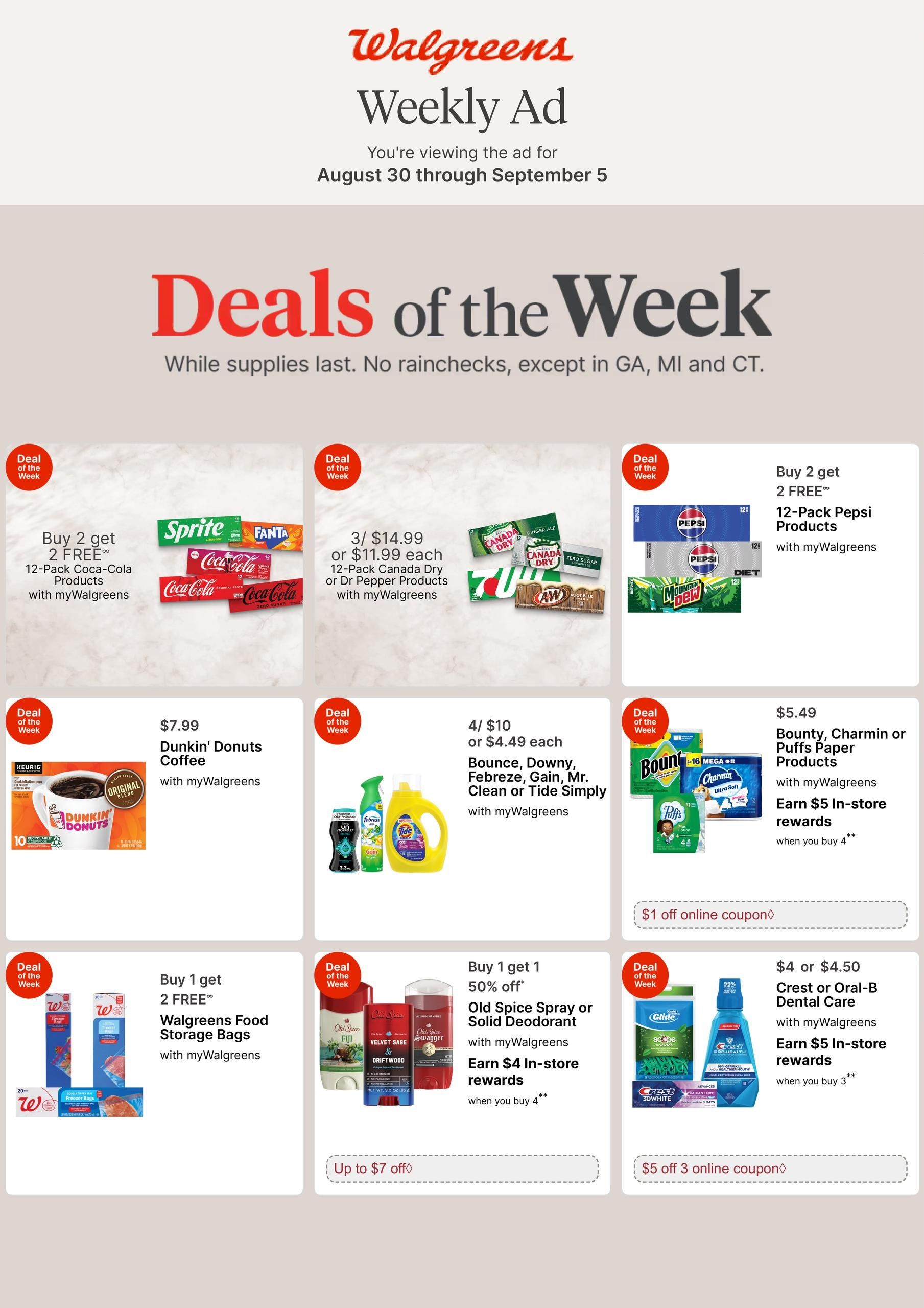 Walgreens (Chico Area, CA) Weekly Ad August 30 - September 5, 2026