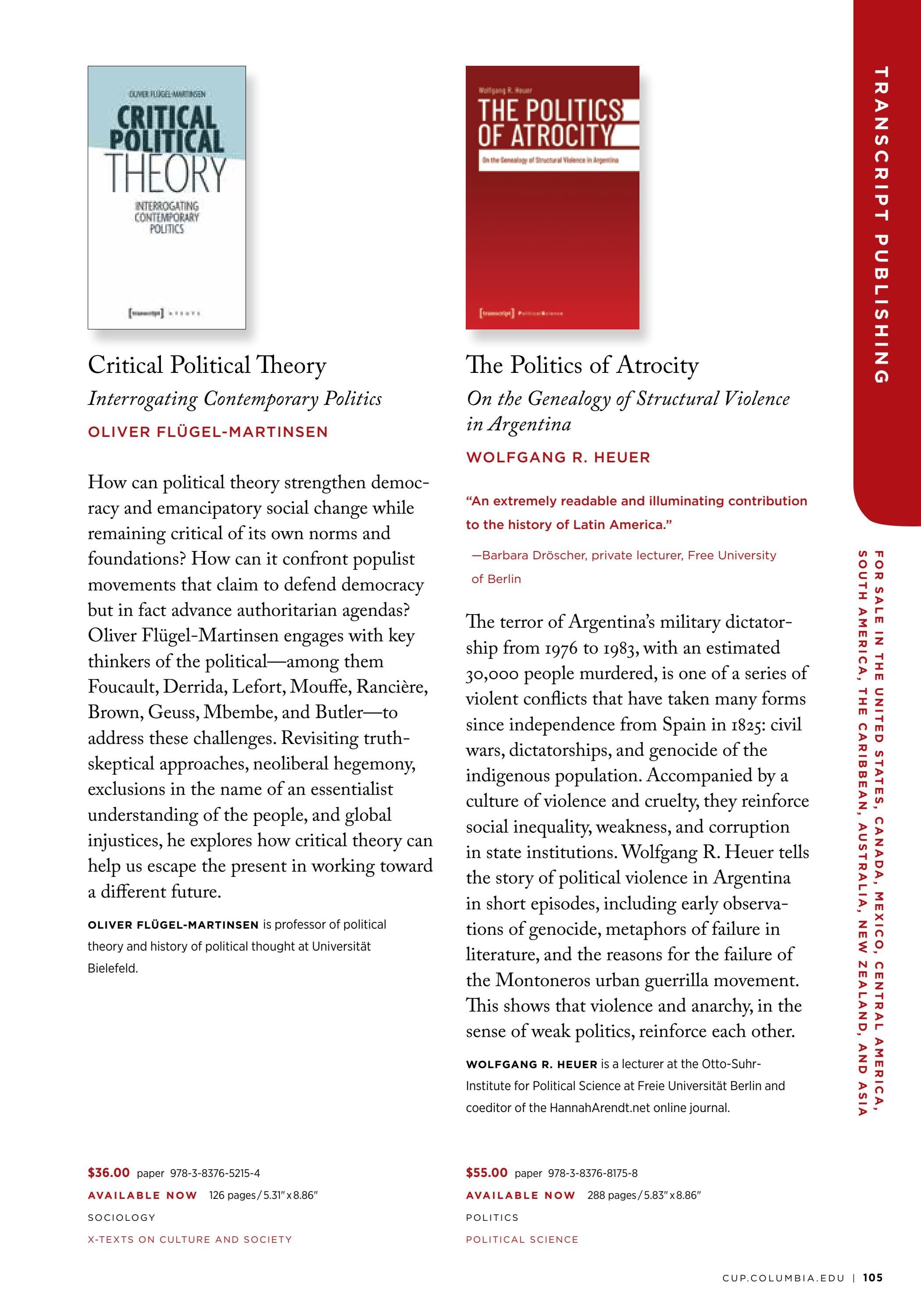 Columbia University Press Fall Catalog Weekly Ad January 1 - December 31, 2026