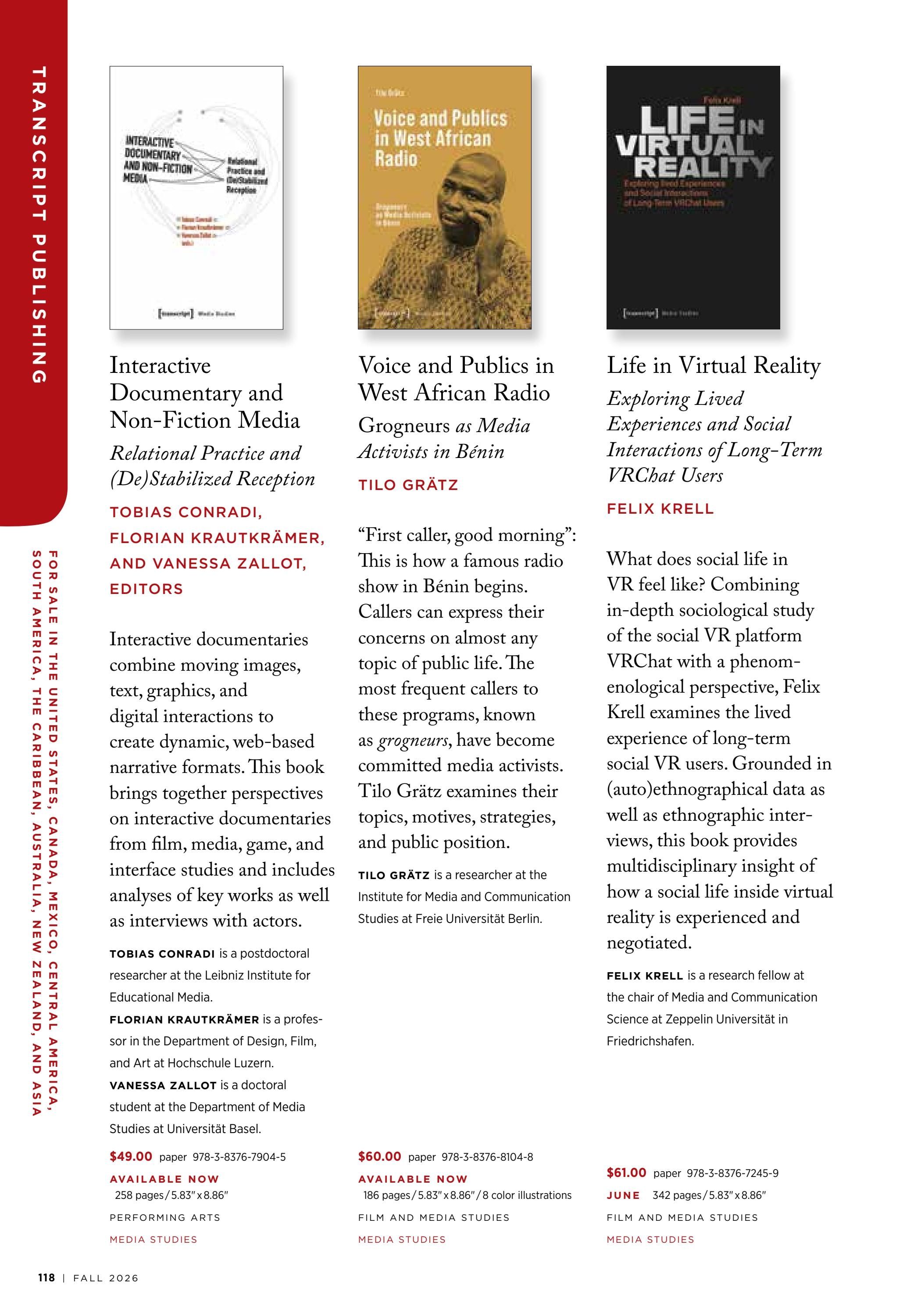 Columbia University Press Fall Catalog Weekly Ad January 1 - December 31, 2026