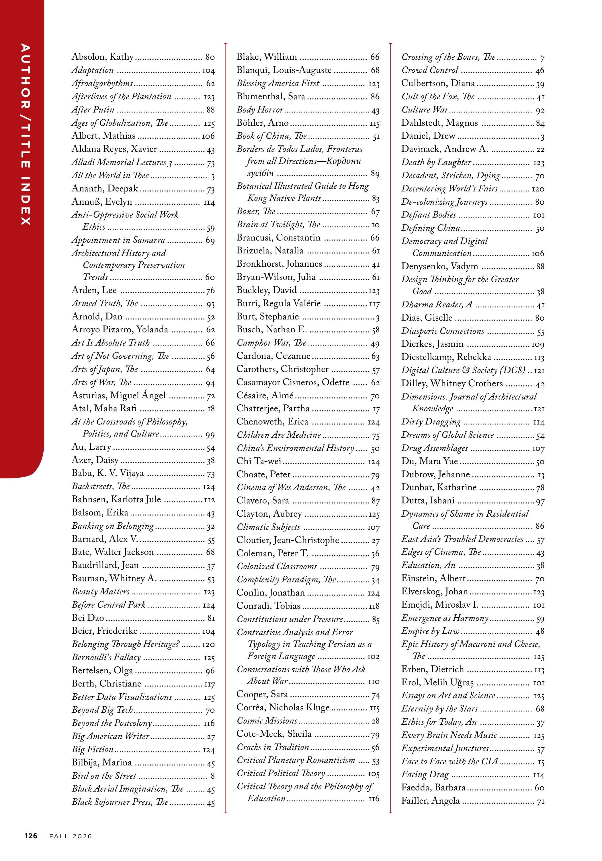 Columbia University Press Fall Catalog Weekly Ad January 1 - December 31, 2026