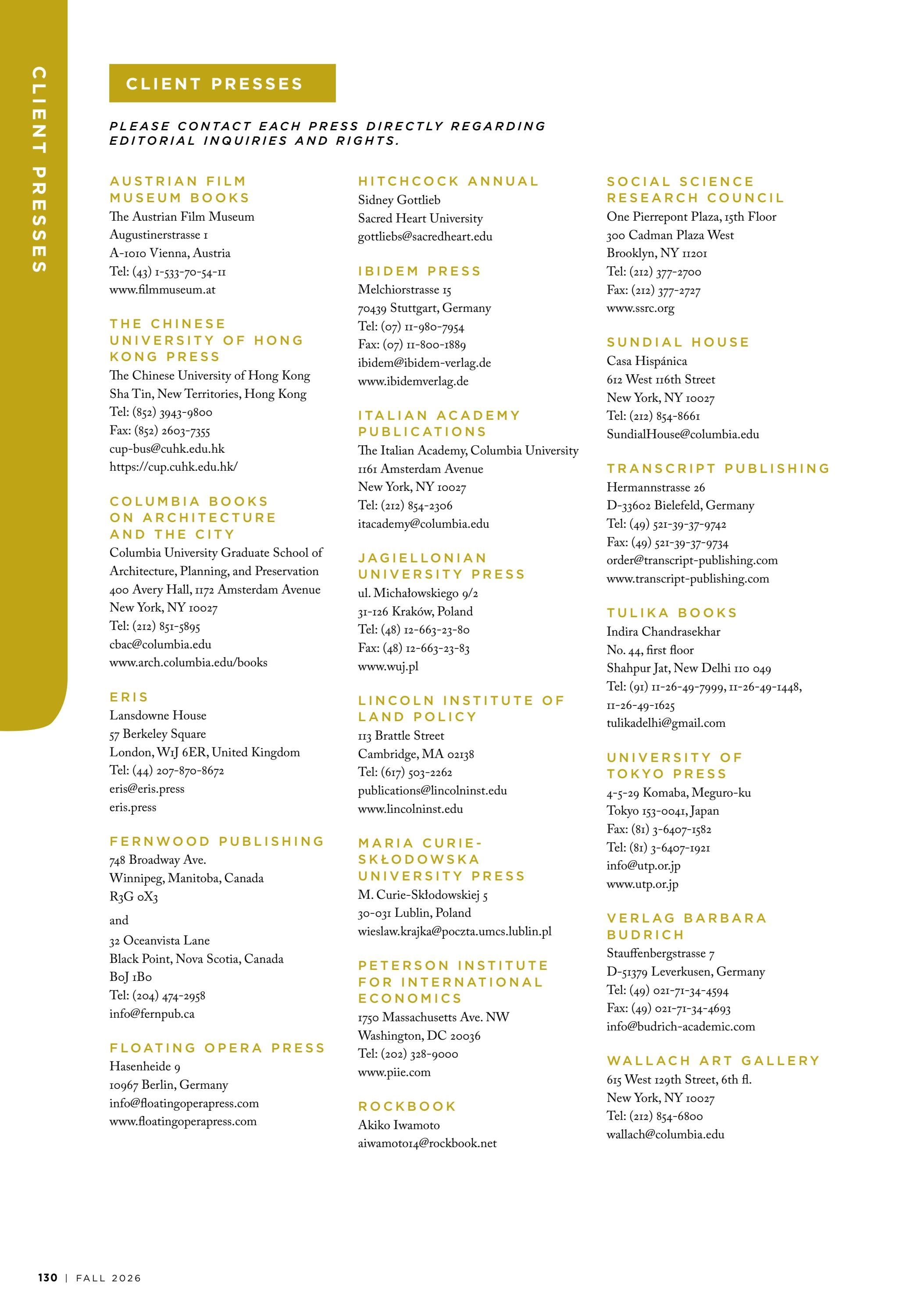 Columbia University Press Fall Catalog Weekly Ad January 1 - December 31, 2026