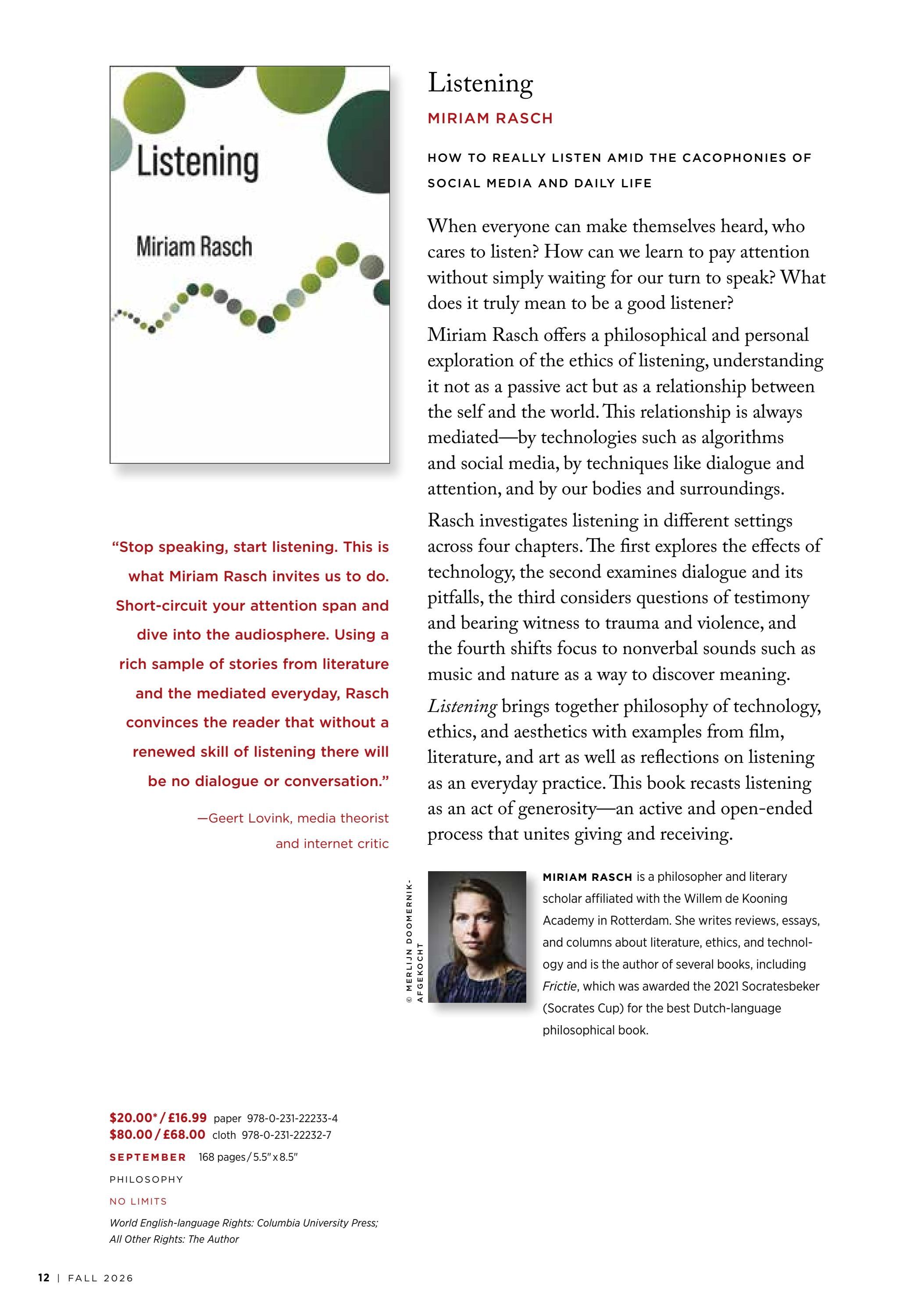 Columbia University Press Fall Catalog Weekly Ad January 1 - December 31, 2026