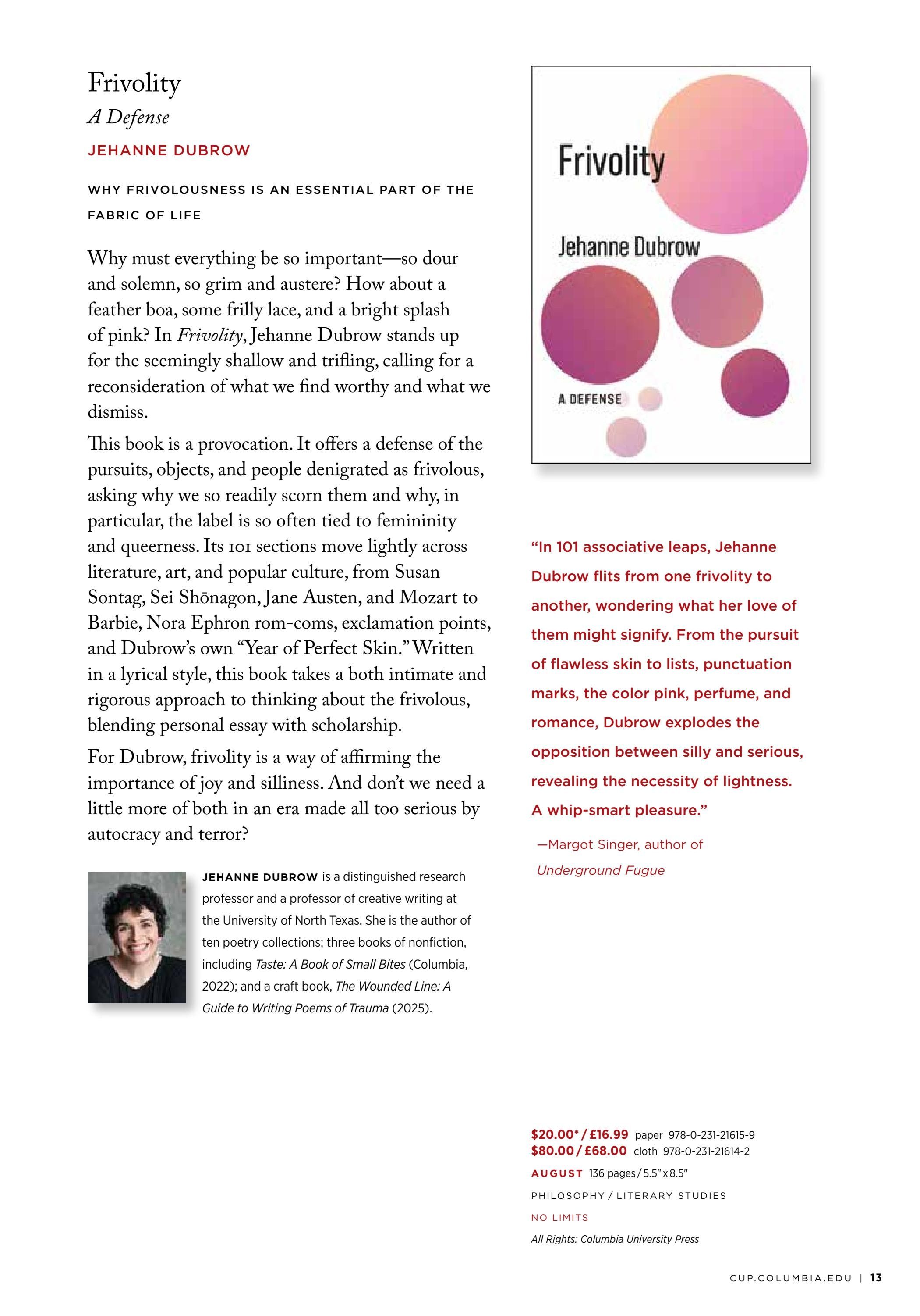 Columbia University Press Fall Catalog Weekly Ad January 1 - December 31, 2026