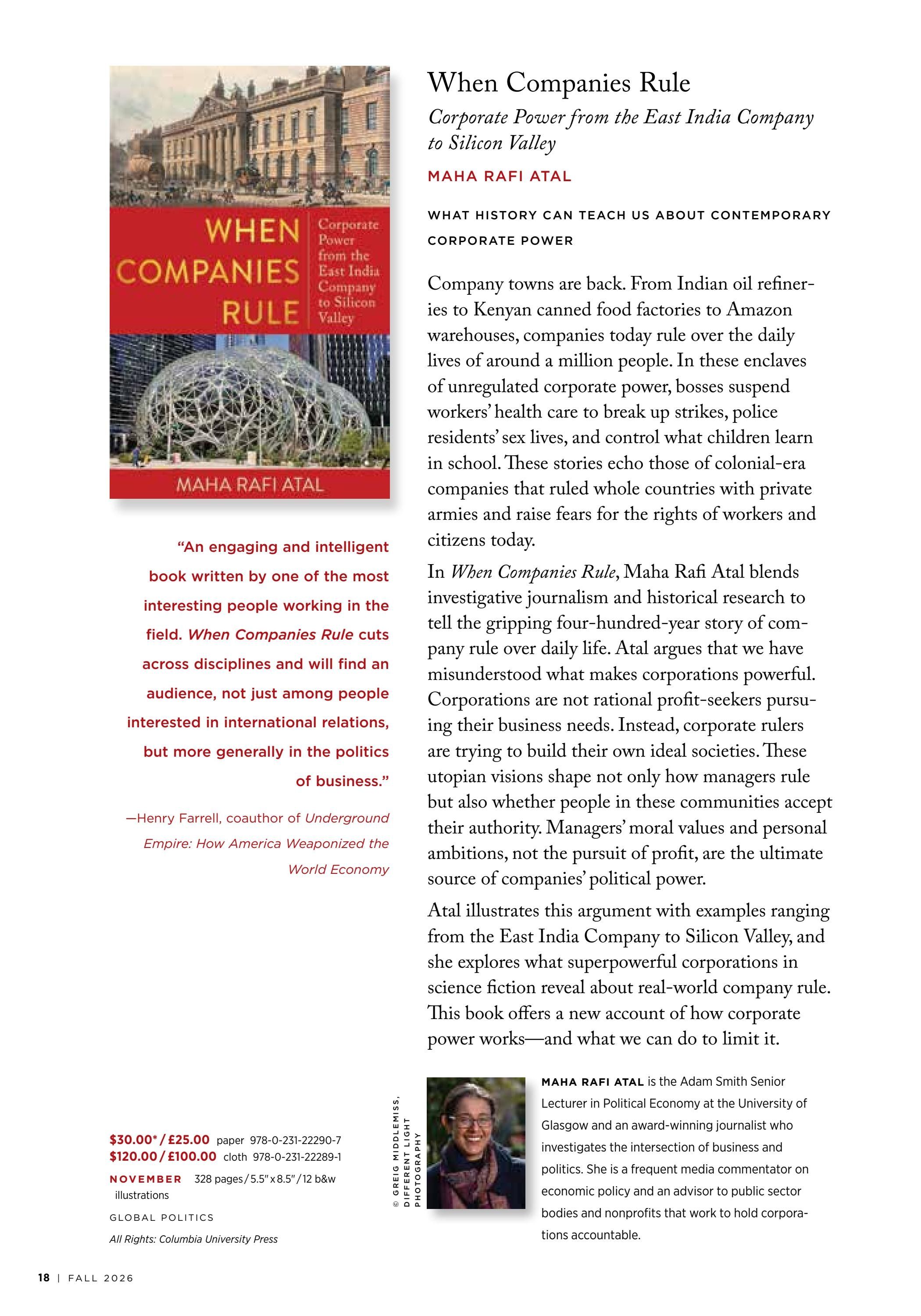 Columbia University Press Fall Catalog Weekly Ad January 1 - December 31, 2026