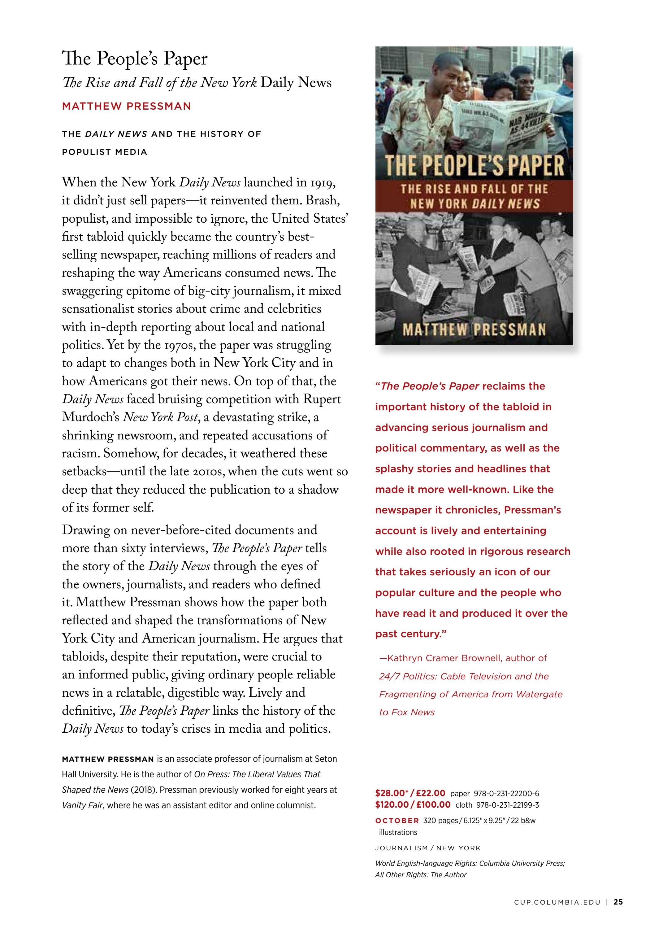 Columbia University Press Fall Catalog Weekly Ad January 1 - December 31, 2026