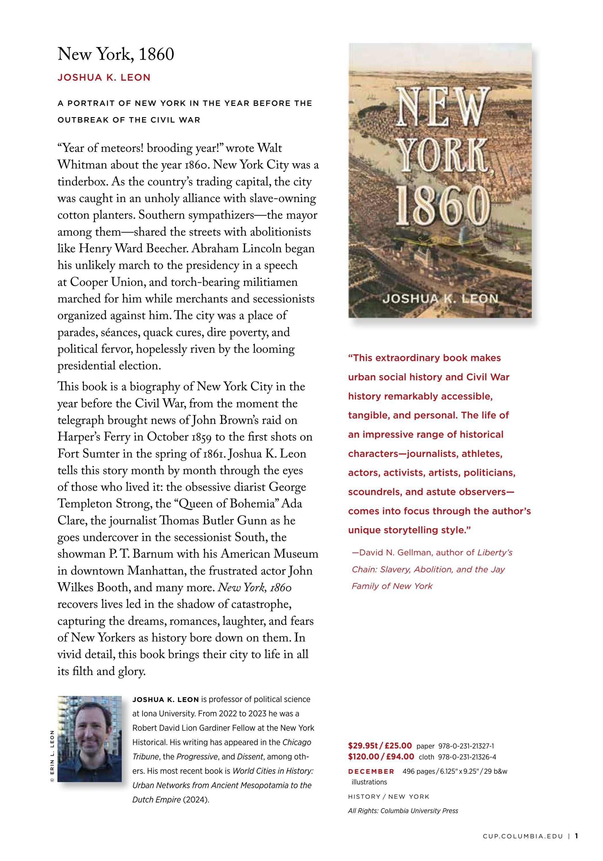 Columbia University Press Fall Catalog Weekly Ad January 1 - December 31, 2026