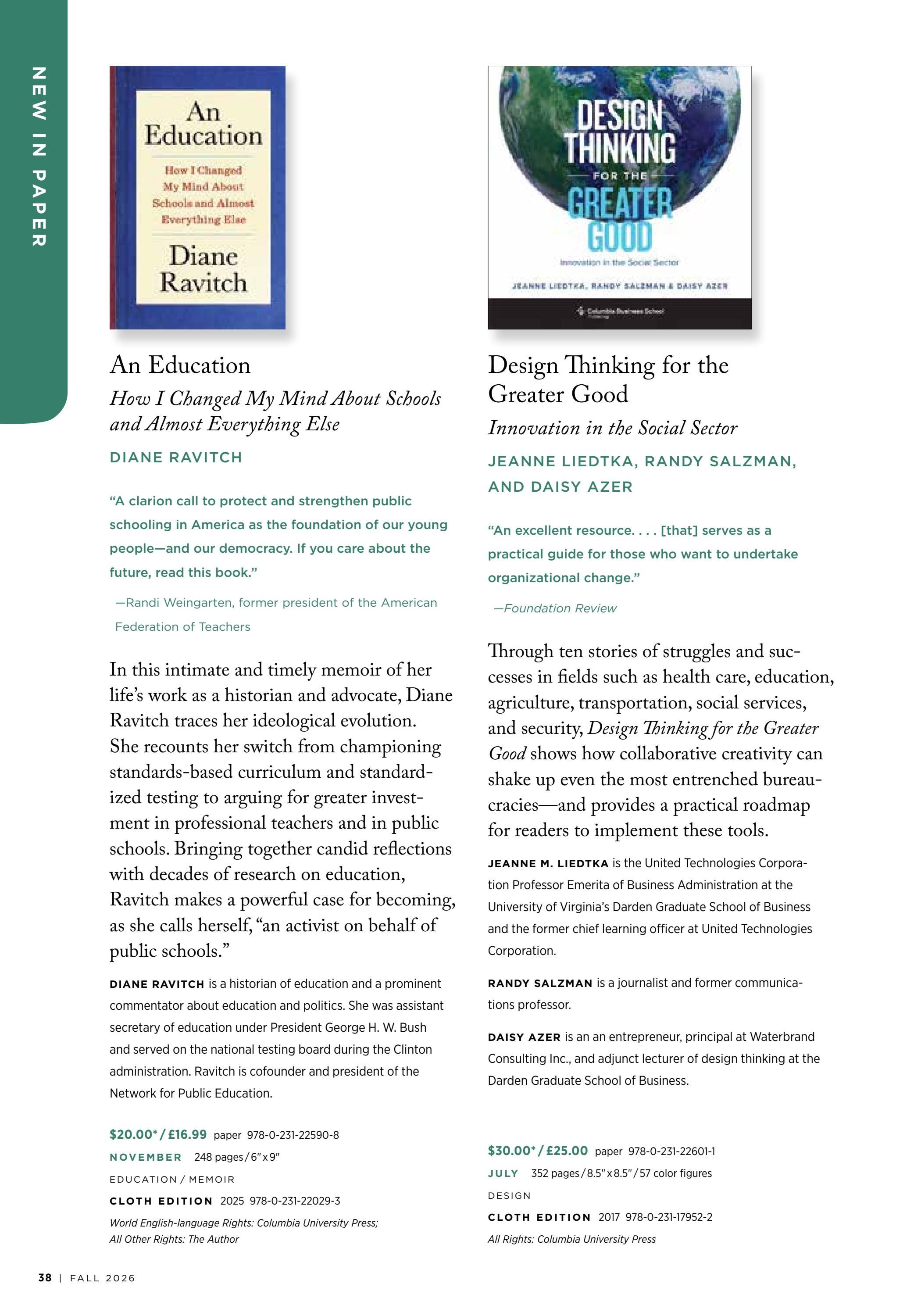 Columbia University Press Fall Catalog Weekly Ad January 1 - December 31, 2026