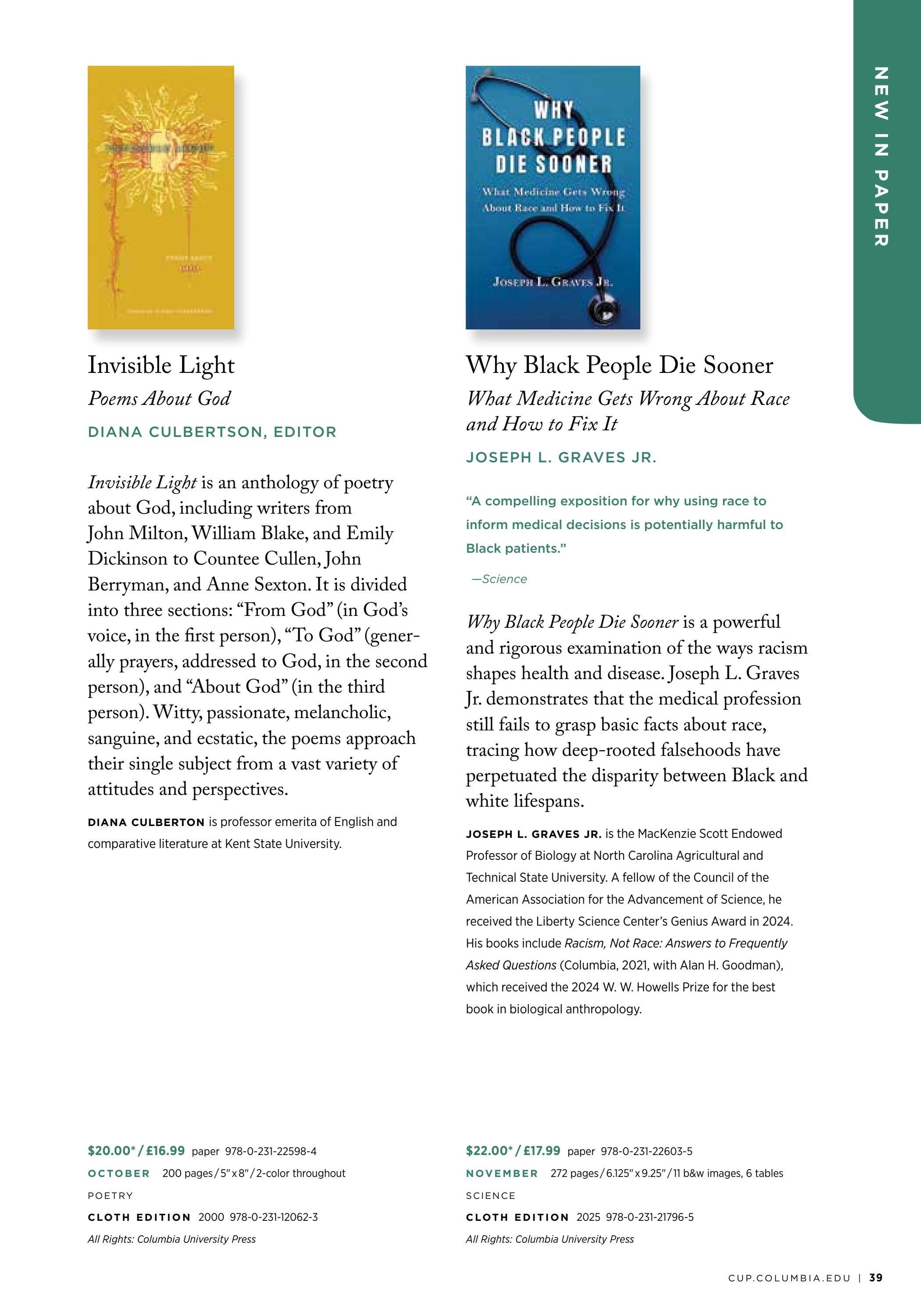 Columbia University Press Fall Catalog Weekly Ad January 1 - December 31, 2026